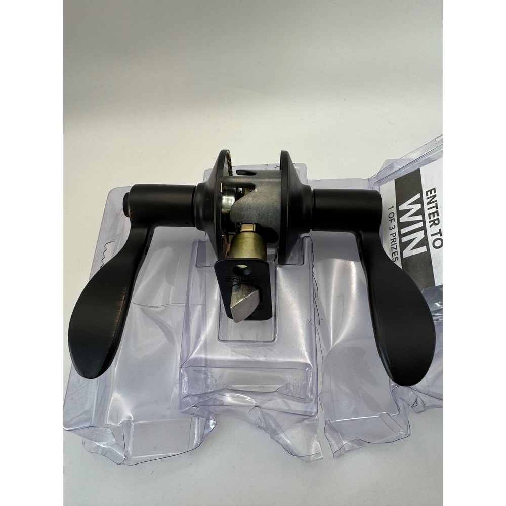 Schlage Accent Aged Bronze Privacy Bed and Bath Door Lever F40‎ V ACC 716